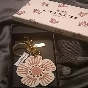 Coach flower key ring